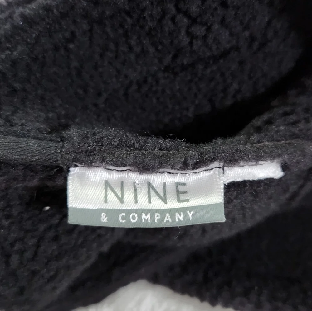 NINE & Company Black Faux Suede Faux Fur Tribal Native Aztec Bucket Hat